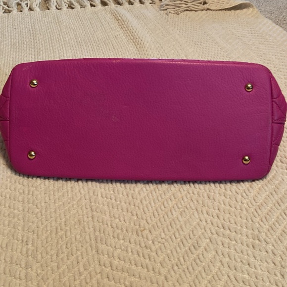 Vera Bradley Quilted Leather Emma Satchel- Fuschia - Picture 6 of 7